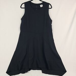 NEW Cabi Performance Black Sleeveless ALine Flare Dress Sz L